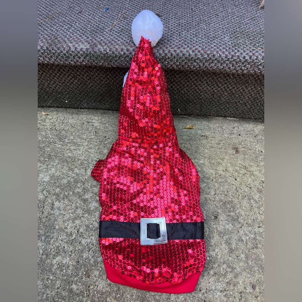 Sparkling Santa Claus Dog Hoodie by Zack & Zoey Christmas Holiday Pet Costume
